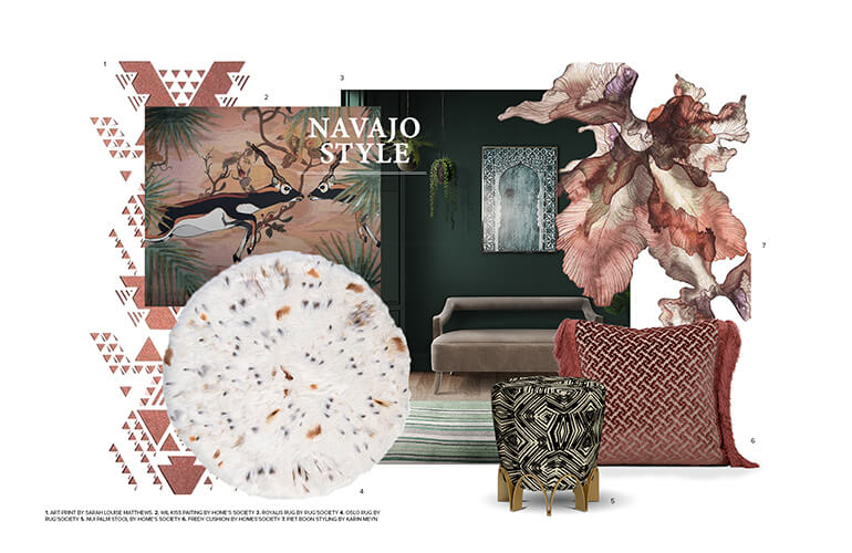 Navajo Style Moodboard Trends by Rug'Society