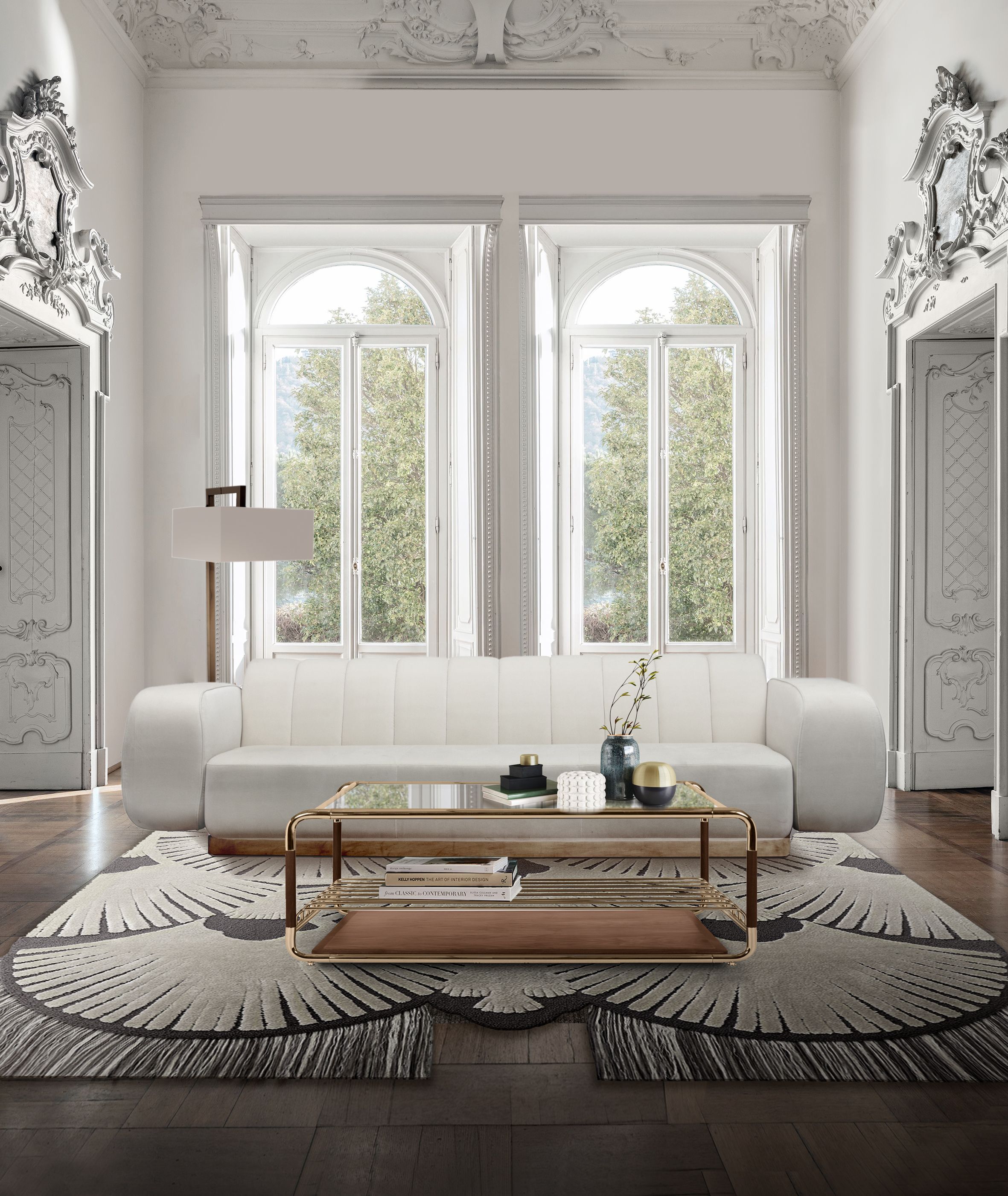 Classic Living Room With Dêco Rug by Rug'Society