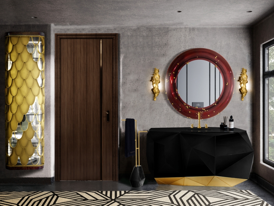 Contemporary bathroom decor with the Cauca rug - Rug'Society