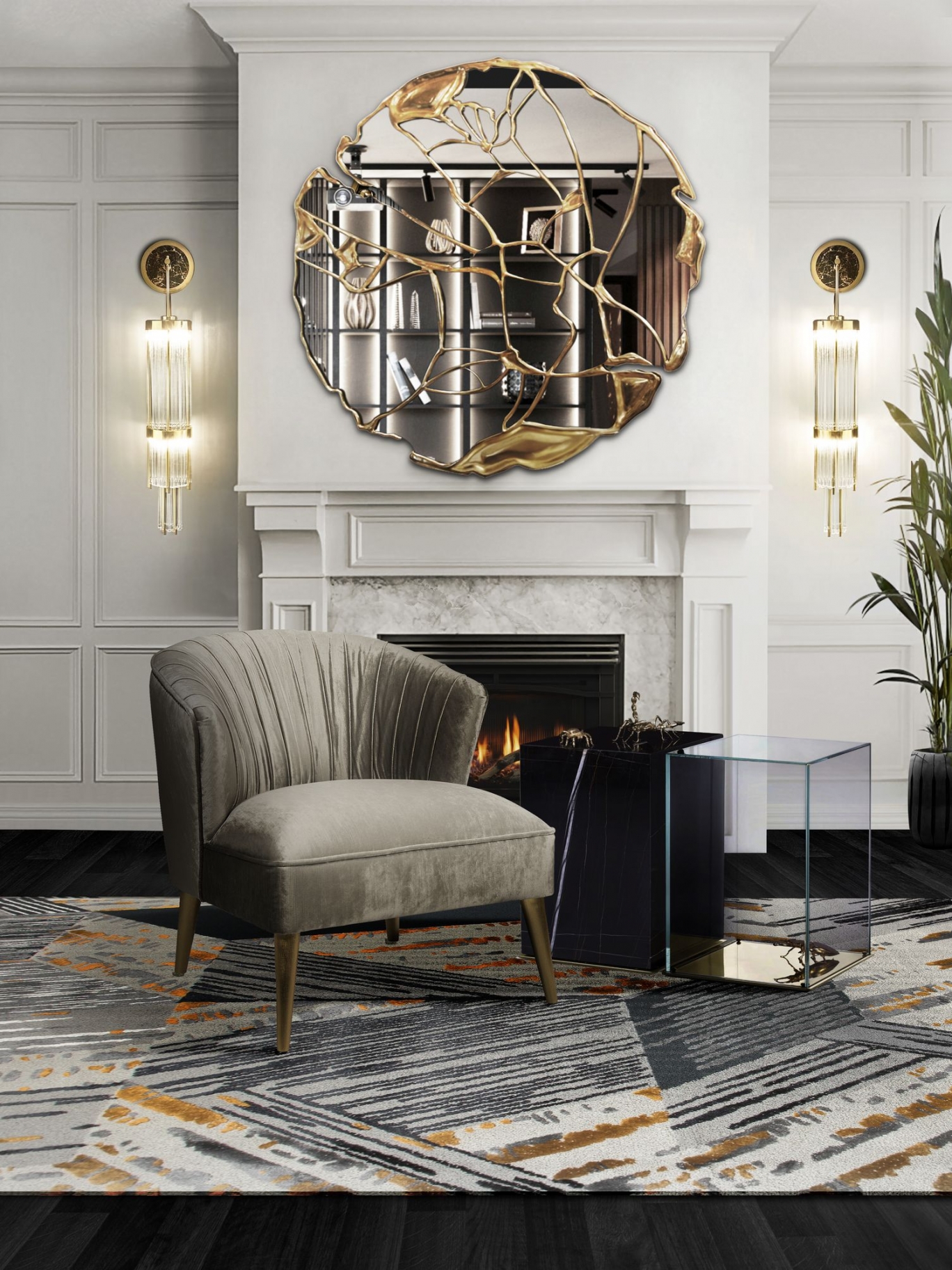 Xisto Rug ILLUMINATING AND GREY LIVING ROOM WITH XISTO RUG - ROOM BY ROOM - RUG ...