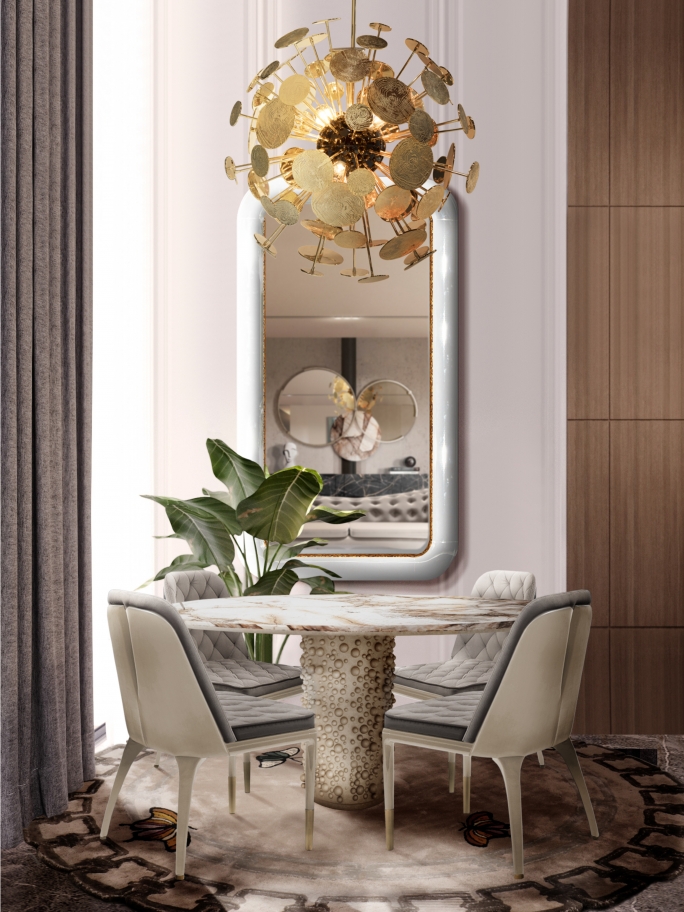 Luxurious dining room design with Metamorphosis rug - Rug'Society