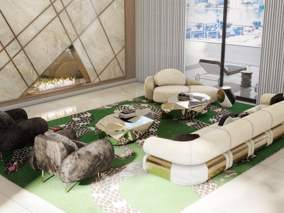 MAGNIFICENT LIVING ROOM WITH THE SNAKE RUG - Rug'Society