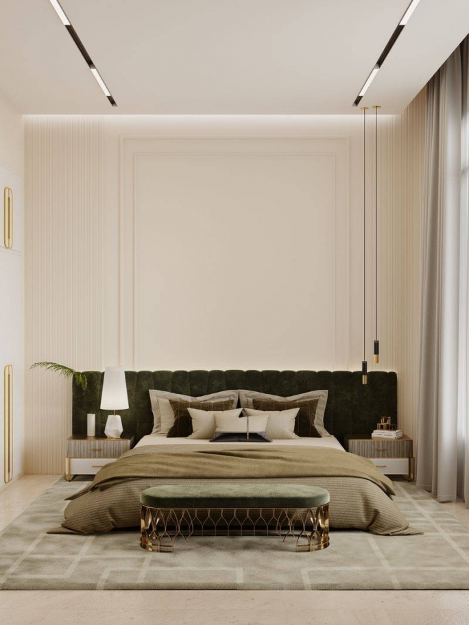 Modern Bedroom Design with the Terracotta&nbsp;Rug by Rug'Society