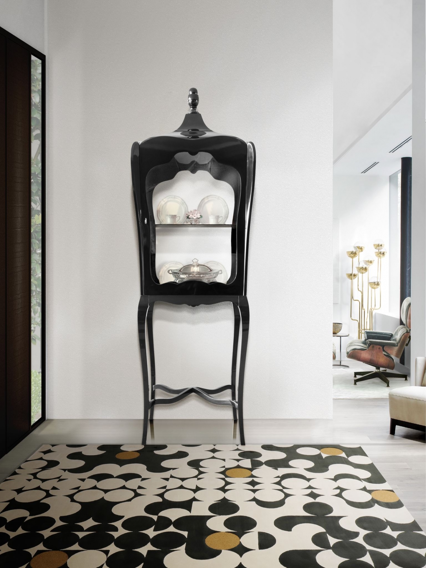 MODERN CLASSIC ENTRYWAY WITH YARSA COLORFUL RUG - ROOM BY ROOM - RUG ...