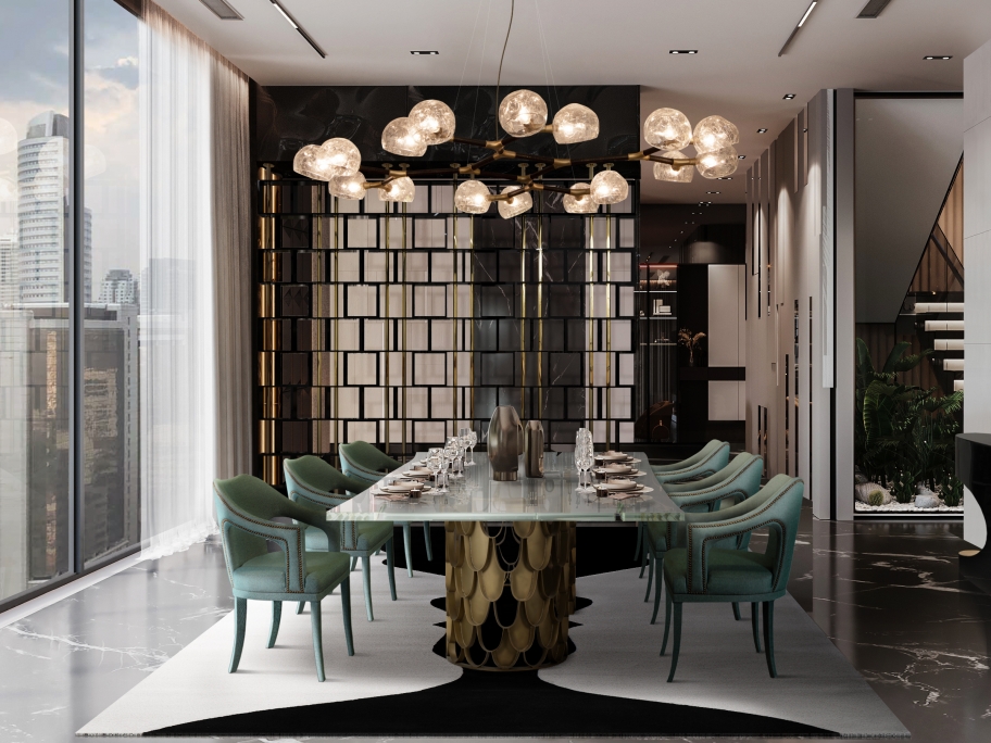 MODERN DINING ROOM DESIGN WITH THE VASE RUG - Rug'Society