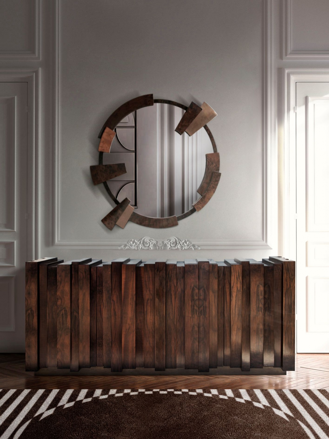 RUSTIC HALLWAY WITH OCLI RUG - ROOM BY ROOM - RUG'SOCIETY | THE DELUXE ...