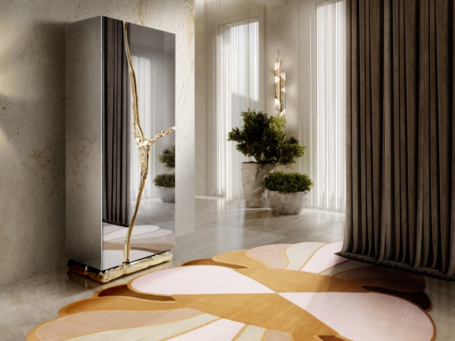 sleek modern contemporary hallway with the stunning MERMAID RUG - Rug'Society