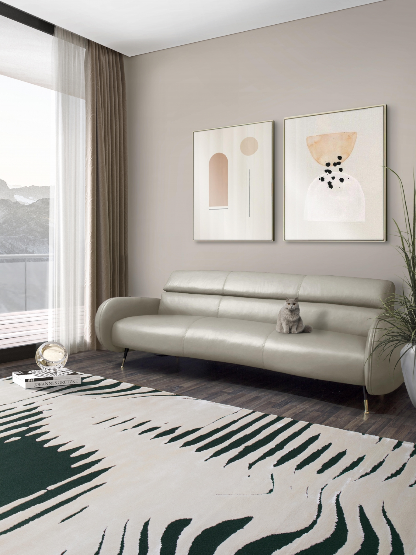 SOFT TONES LIVING ROOM DESIGN WITH KOTTA RUG - ROOM BY ROOM - RUG ...