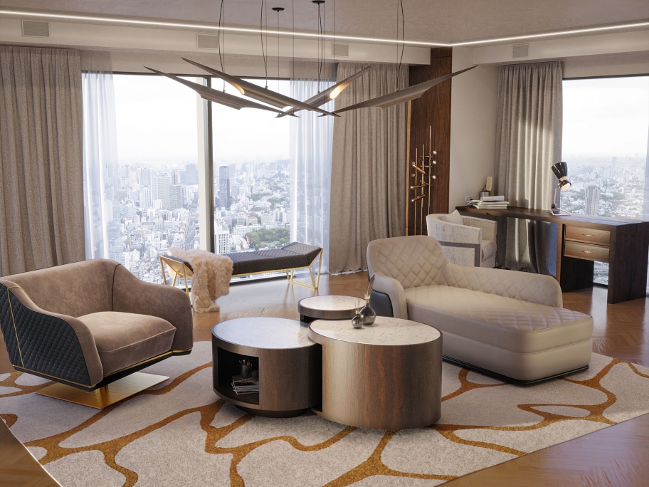 Stunning and Luxurious Office With Cell Elegant Rug - Rug'Society