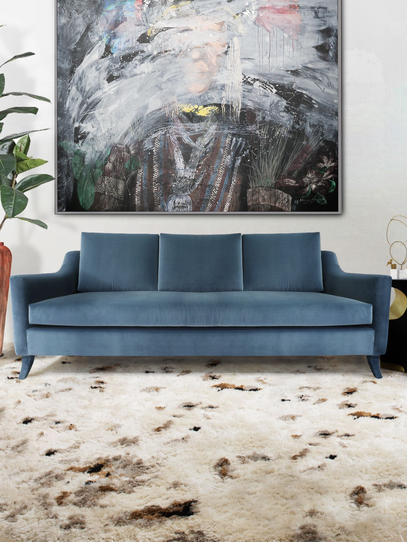 The Comfort of Oslo Rug Design In A Simple Living Room by Rug'Society