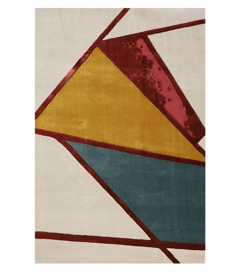 BAUHAU RUG - colorful vibrant contemporary rug with triangular pattern. summer decorating ideas