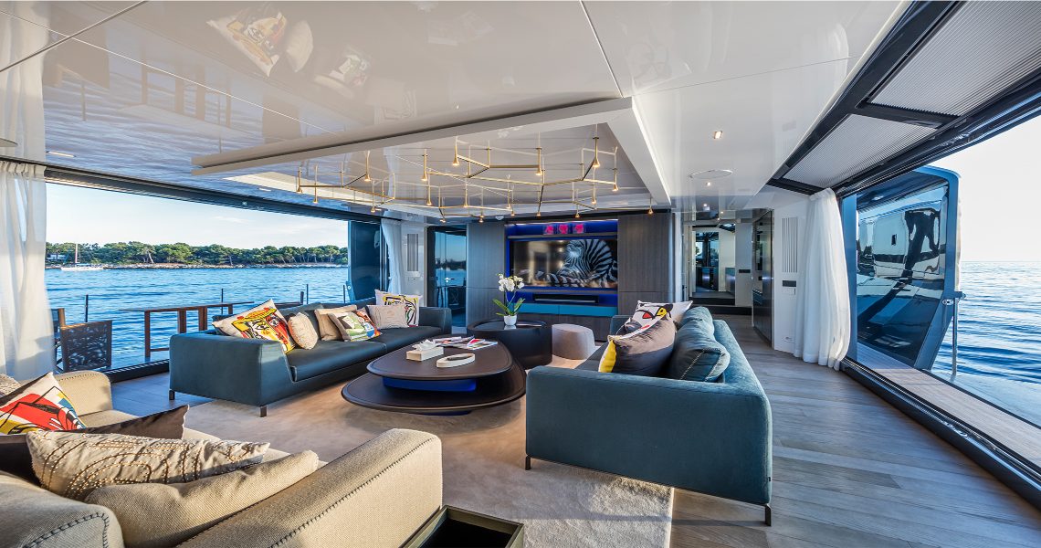Elegant and Sober Luxury Yacht Interior Design by Hot Lab