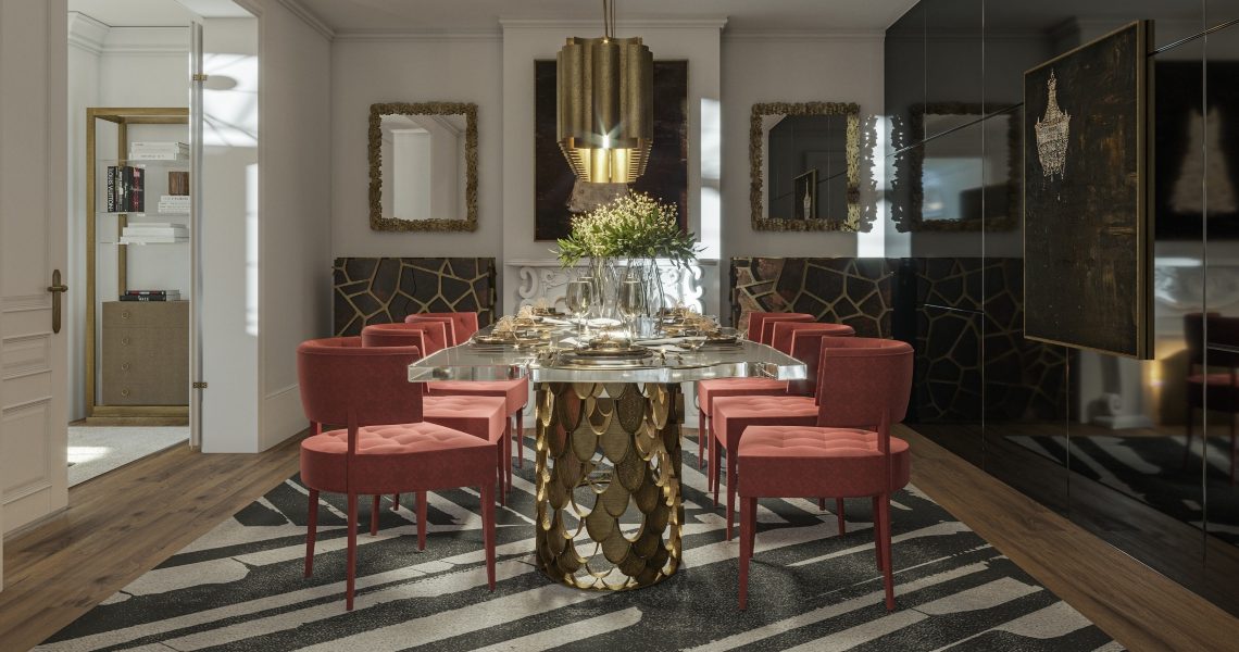 The Dorian Dining Room of Knightsbridge Manor A Luxury Rug Interior design