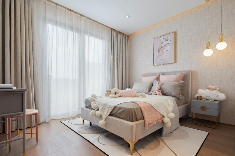 Interior Design Inspirations from Jemo Design - kid bedroom in rose tones