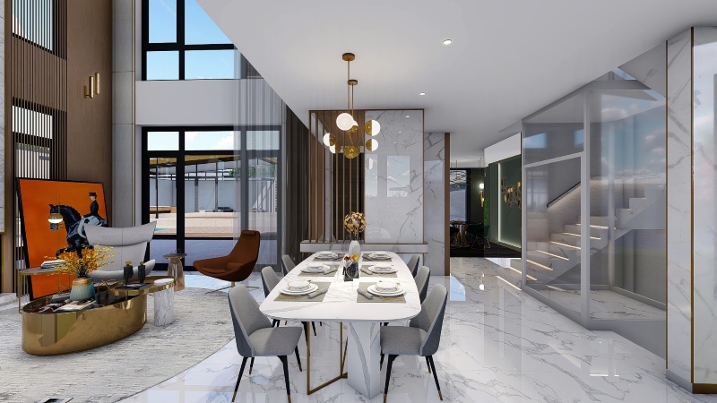 Interior Design Inspirations from Jemo Design - modern living and dining room