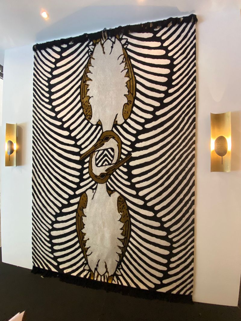 The Most Mesmerizing Design Moments of Salone del Mobile. Modern black and white rug with bird design