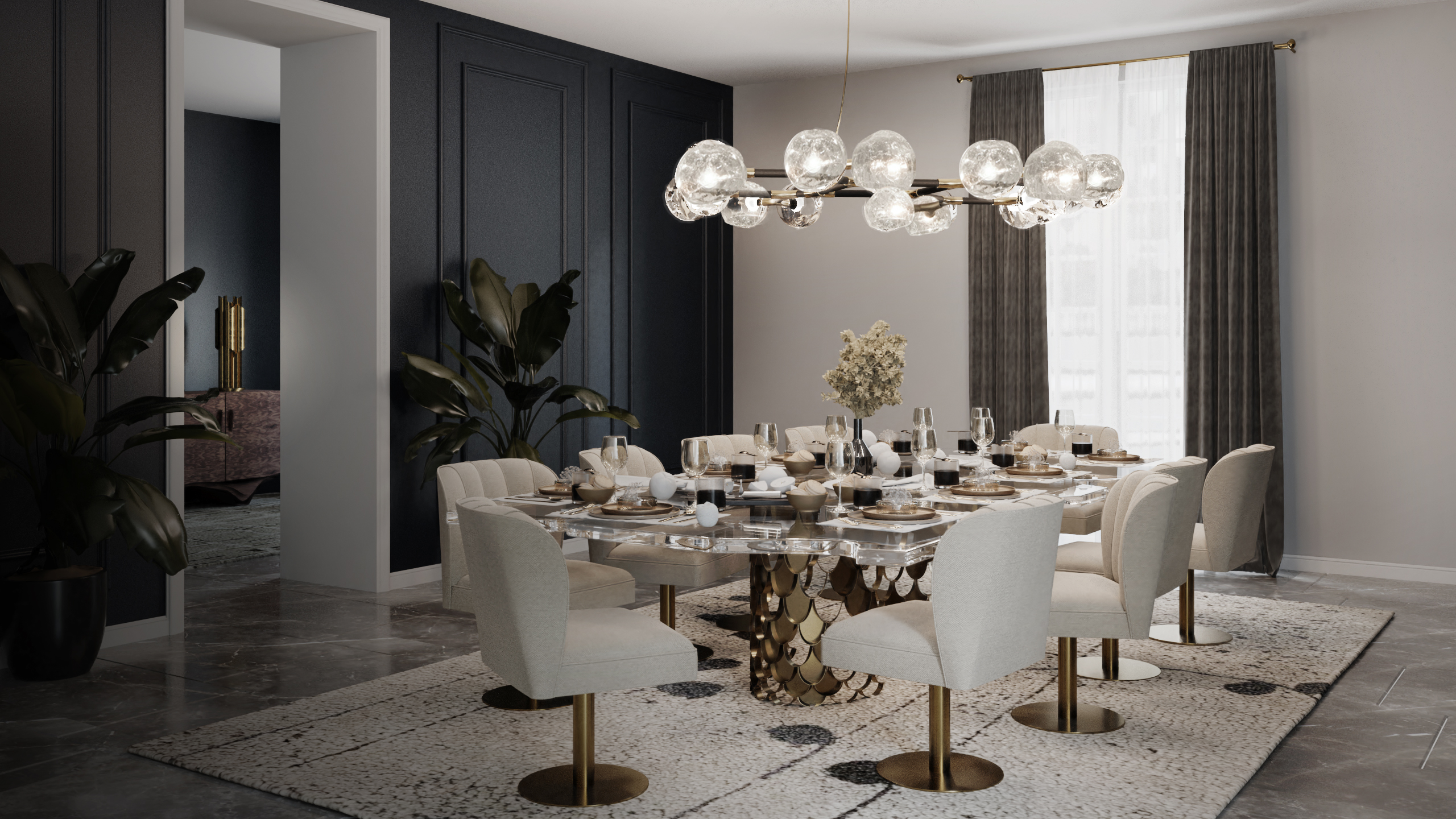 winter trends 2022: The POPPY RUG is a hand-knotted contemporary rug inspired by the secular flower of the same name. This rug displays delicacy and elegance with a strong link to nature. It is ideal for a modern contemporary dining room.