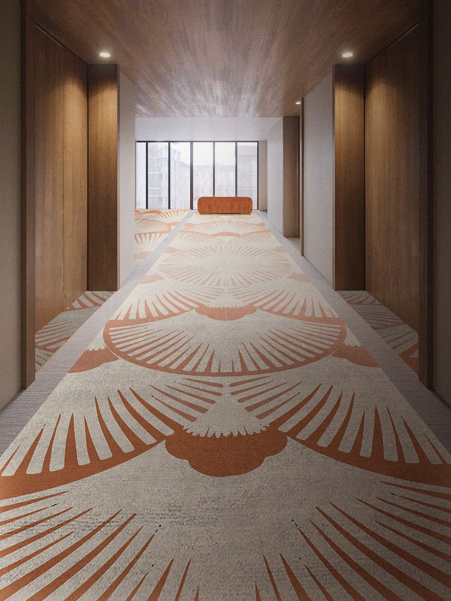 Hotel hallway design with Deco II Rug The Best Modern Rugs To Create a Unique Hotel Decor