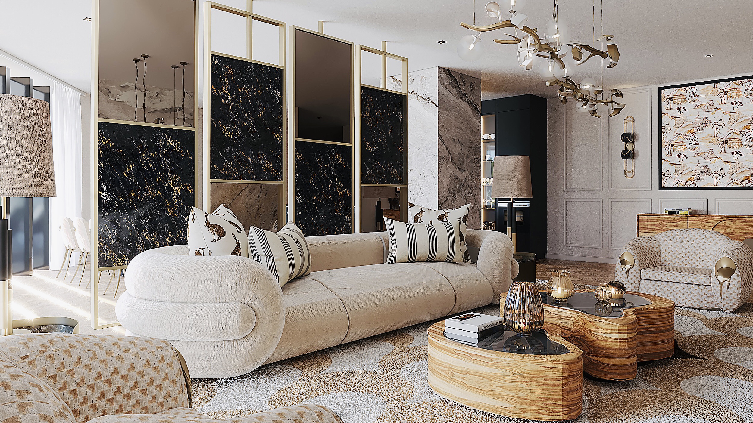 Living room desig with Adler Rug - Autumn Design Ideas To Create The Perfect Interior