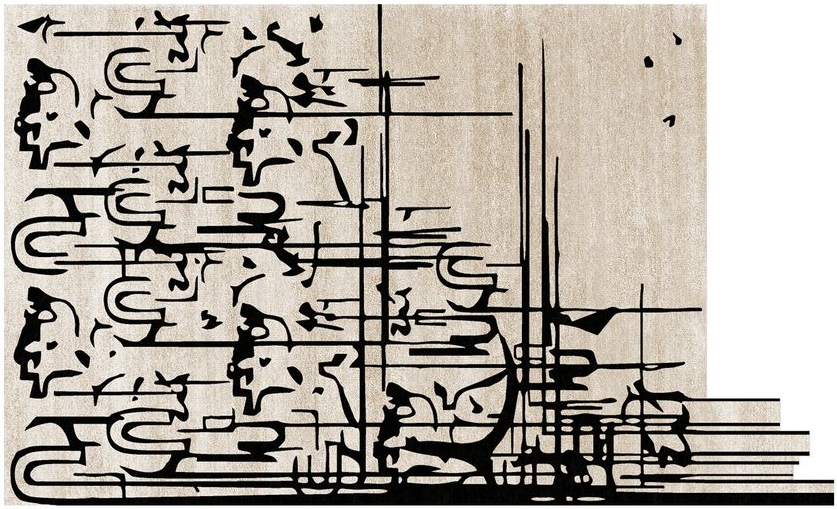 Black Ink Rug - WDG - Masters Of Architecture, Planning, and Interior Design