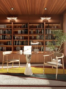 Discover Timeless Elegance With Exclusive Library and Office Design Id