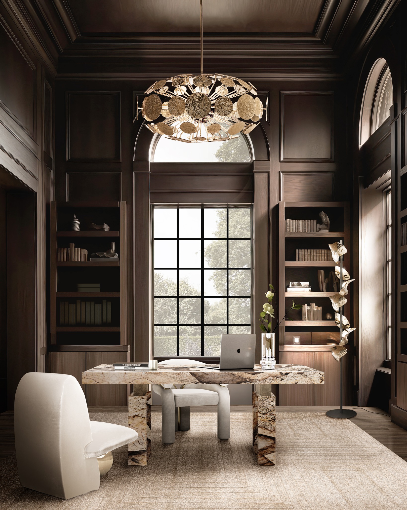 Discover Timeless Elegance With Exclusive Library and Office Design Id