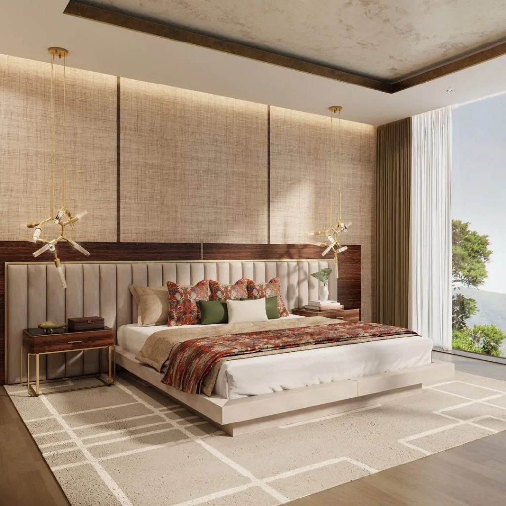 Luxurious bedroom design by Ru'Society Fendi Château Residences: A New Paradigm For Oceanfront Luxury Living in Miami
