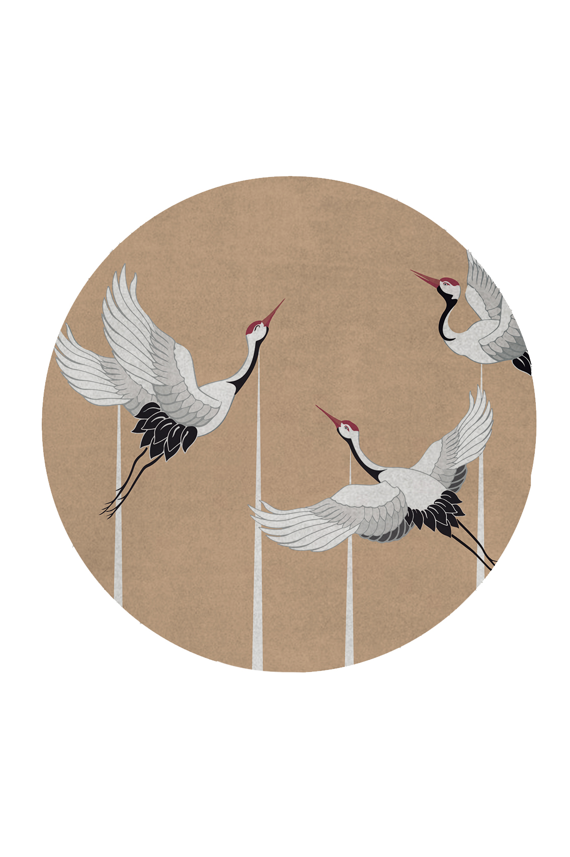 Heron Nude Round Rug by Rug'Society