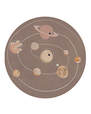 Solar System Round Rug by Rug'Society