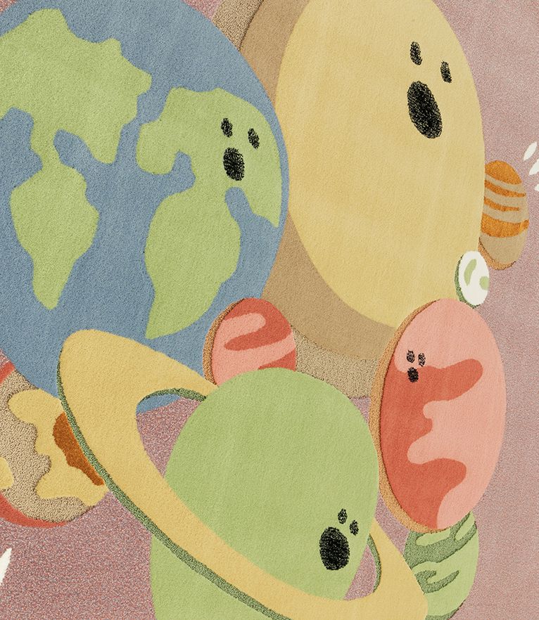 Details IV Planets Round Rug by Rug'Society