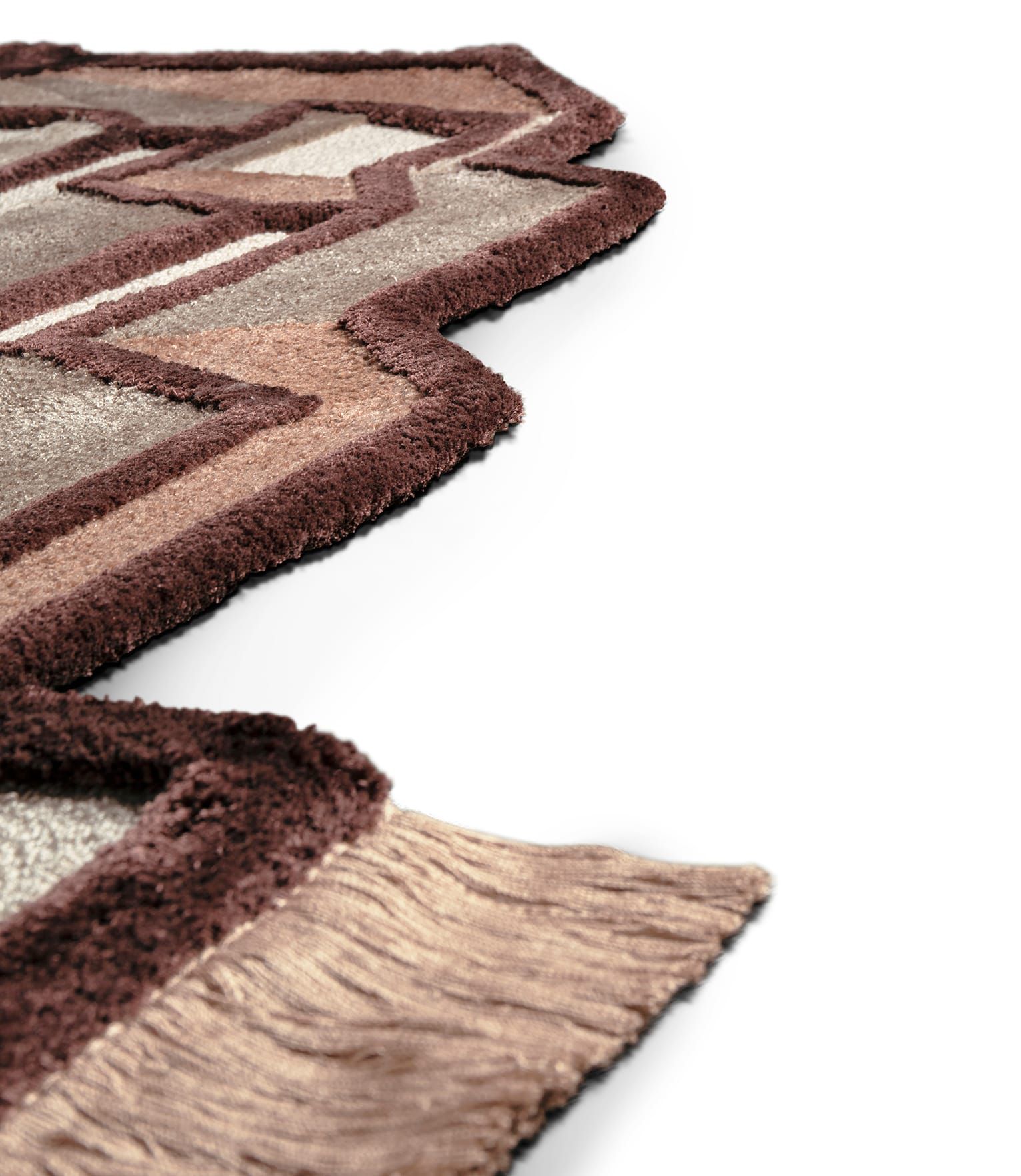 Natural Lounge Rug LUCY Modern Lounge Rug In Natural Wool & Botanical Silk by Rug'Society