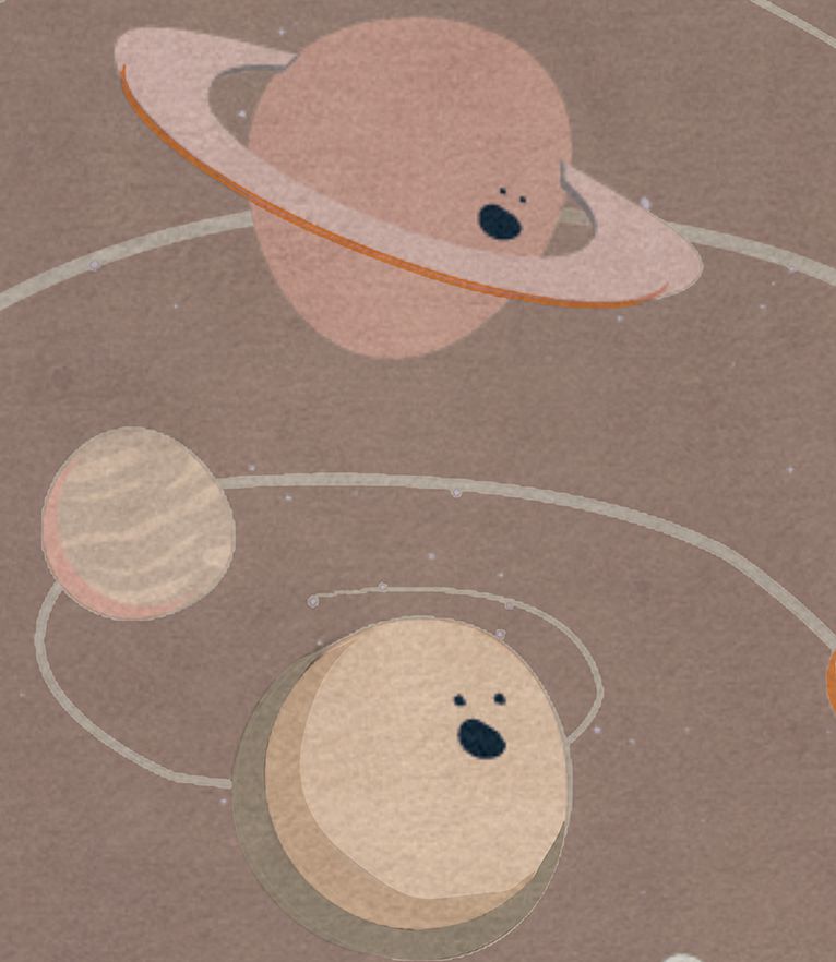 Details Solar System Round Rug by Rug'Society