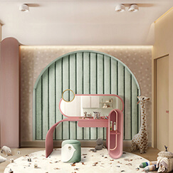 Kid Bedroom With Oslo Long Pile Rug by Rug'Society