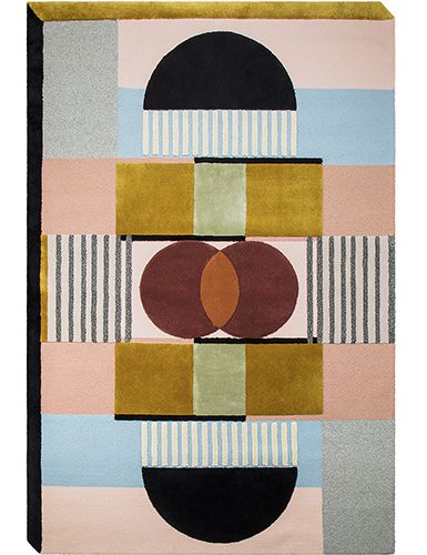ISAAC Mid-Century Rug With Natural Wool and Silk by Rug'Society