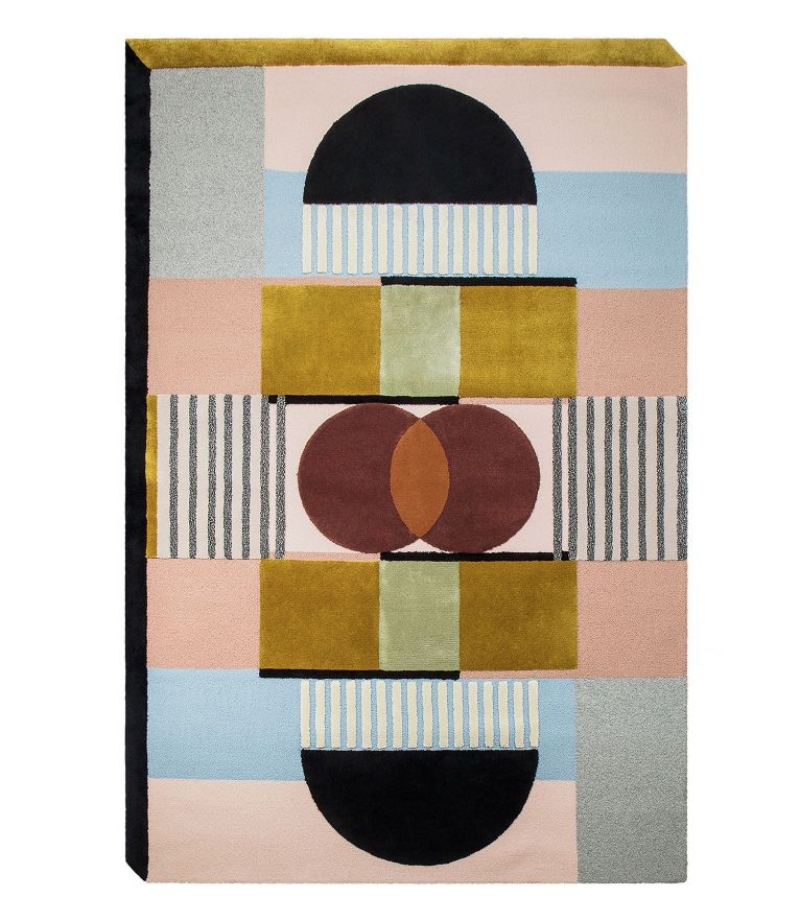 Modern Rug Inspiration:a contemporary geometric rug with colorful shapes