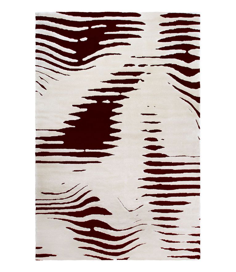 modern contemporary area rug with irregular stripes in black and white. The Most Exquisite Interiors Inspiration