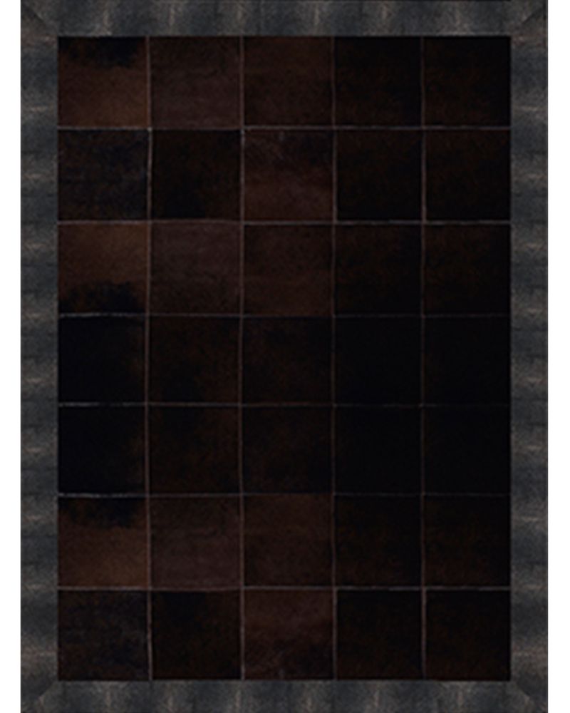 These Leather Rugs will give you the edgy feel your home needs Modern Black leather Chic rug