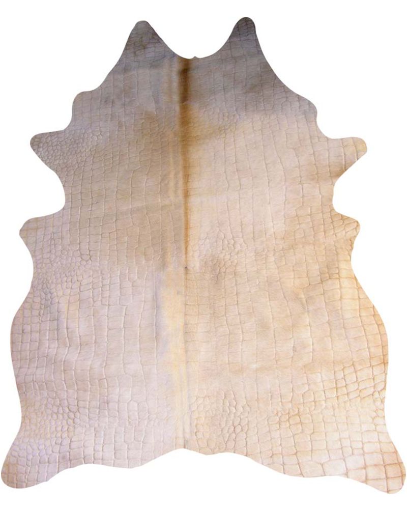 These Leather Rugs will give you the edgy feel your home needs, Cow Croco rug made with cowhide and engraved croco.