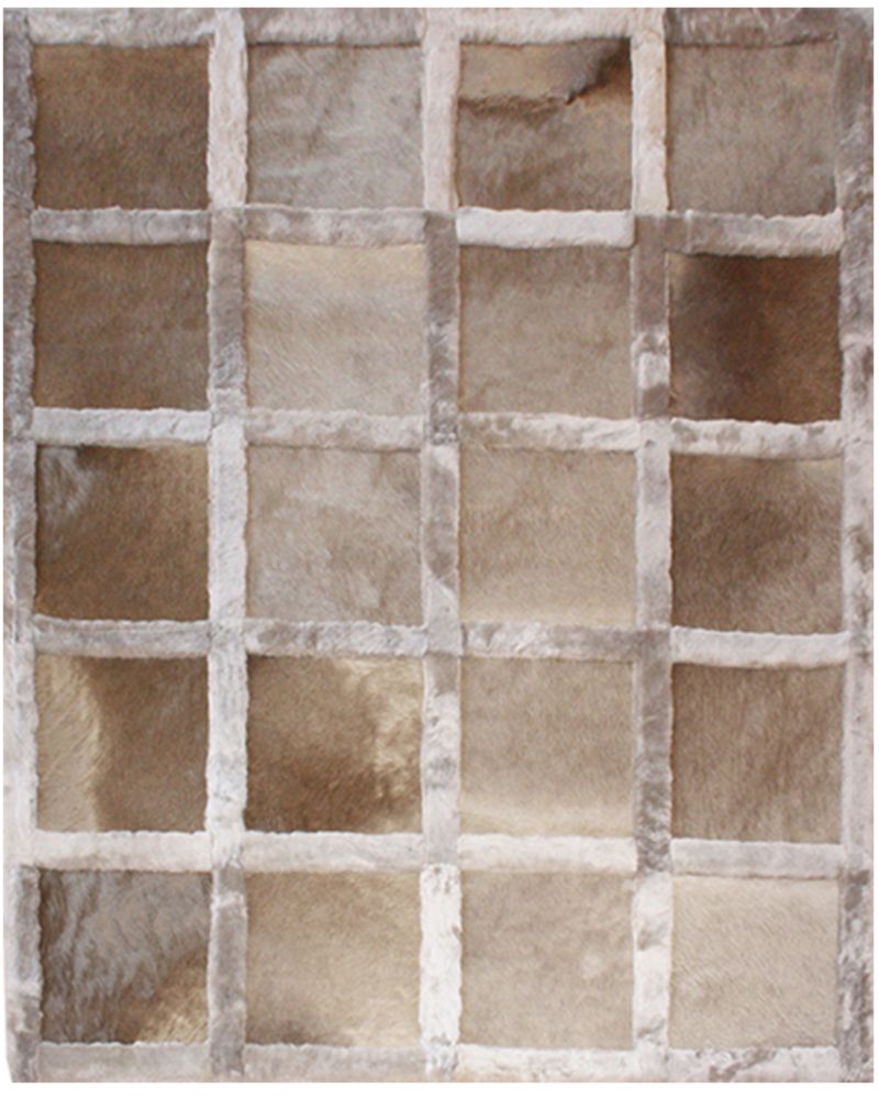 These Leather Rugs will give you the edgy feel your home needs, Modern Light-colored Ginger Rug