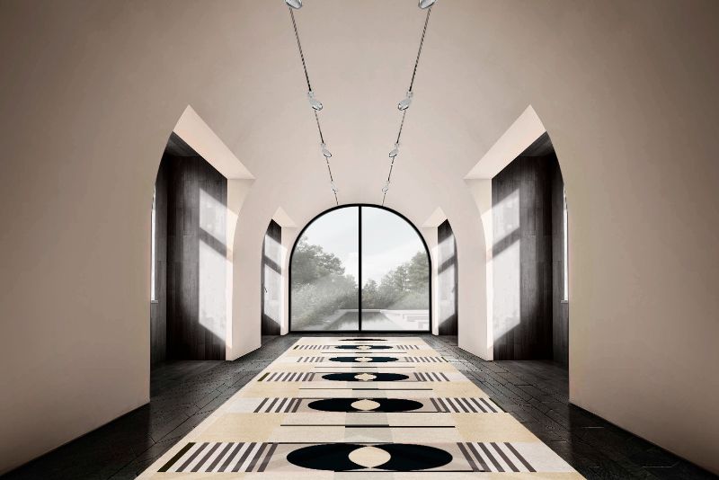Modern contemporary hallway with runner rug in monochome colors. Custom-made Rugs: Make A Statement With a Personalized Rug