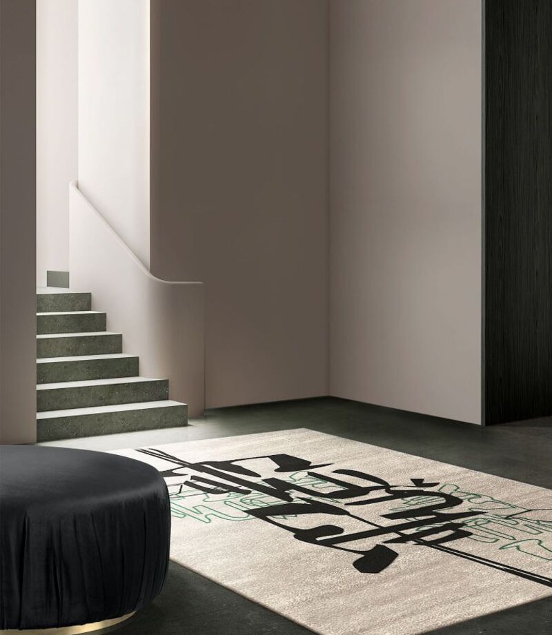 iSaloni 2022 and other Exhibitions you can't Afford to Miss! Modern hallway with area rug in black and white