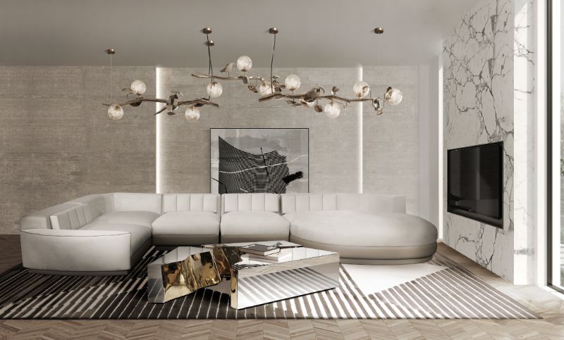 neutral area rugs for modern contemporary living room with geometric design rug and white couch