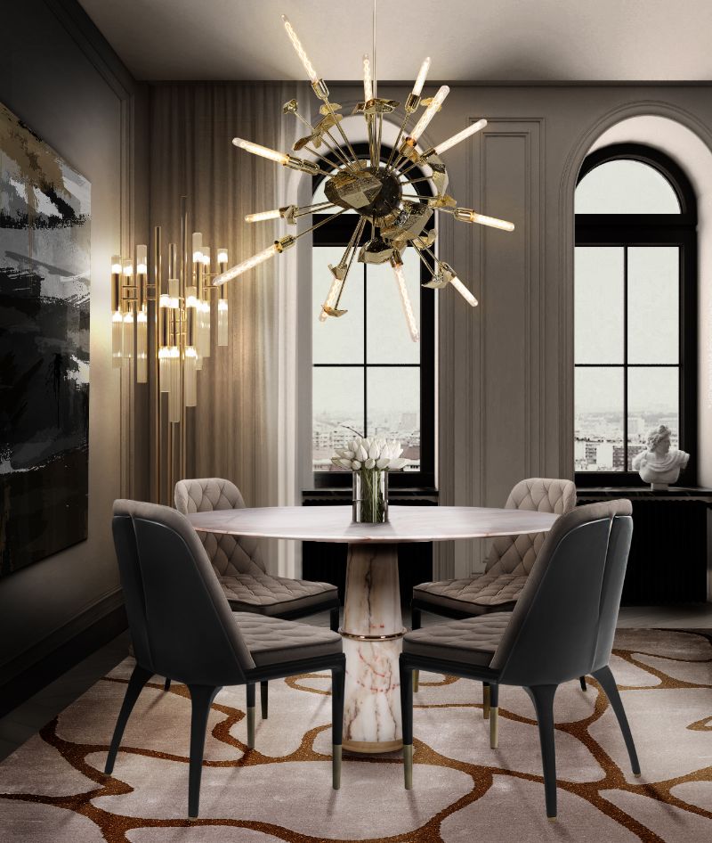 The CELL RUG has a beautiful design that exudes luxury and elegance. Statement pieces such as this can transform a modest house into a stunning one. The rug is ideal for a modern contemporary dining room home decor renovation.