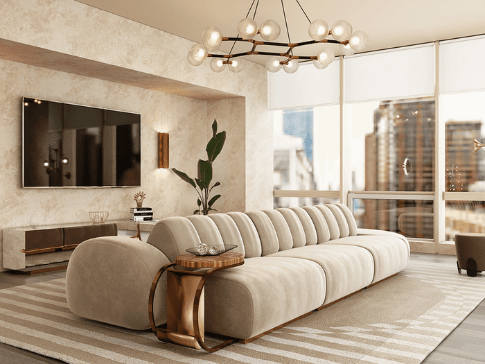 The CASSIA MODULAR SOFAS is one of the most gorgeous luxurious sofas with a sophisticated design upholstered and in symmetric shape.