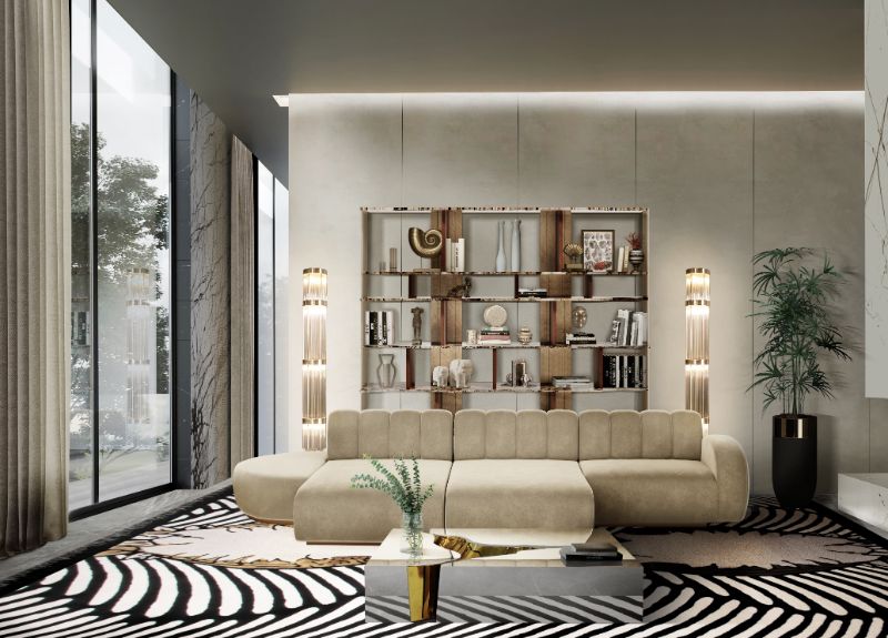 8 Ideas on Living Room Designs For 2023. elegant living room design with black and white rug