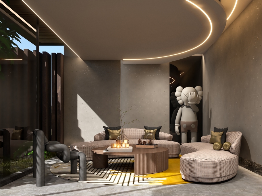 Contemporary living room design with vibrant valencia Rug - Design and Custom Rug Ideas For A Unique Interior